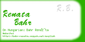 renata bahr business card